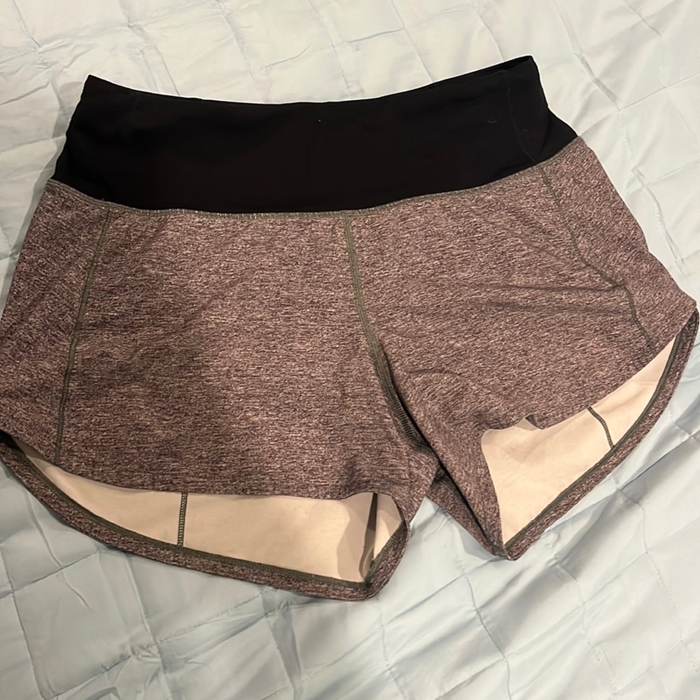 lululemon speed up 4” mid rise size 4 heather grey